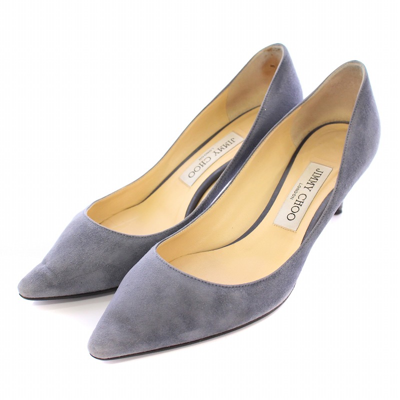 JIMMY CHOO ネイビー ハイヒール 37 JIMMY CHOO ネイビー スエード