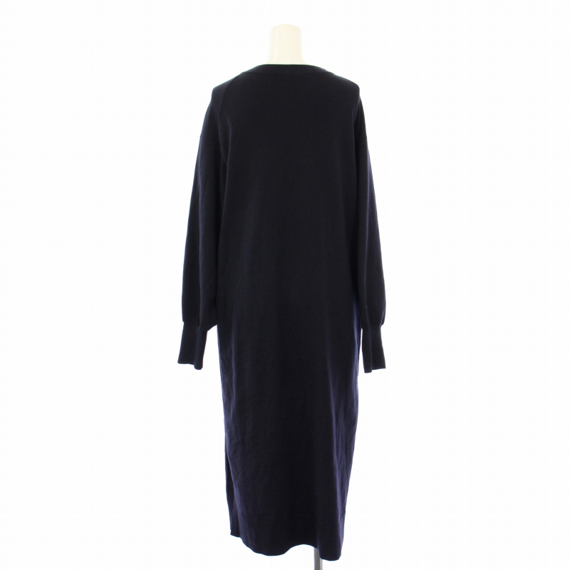 暖*－様 ロンワンズ 23区 オンワード樫山 23AW ニットワンピース ロング 長袖 38 紺