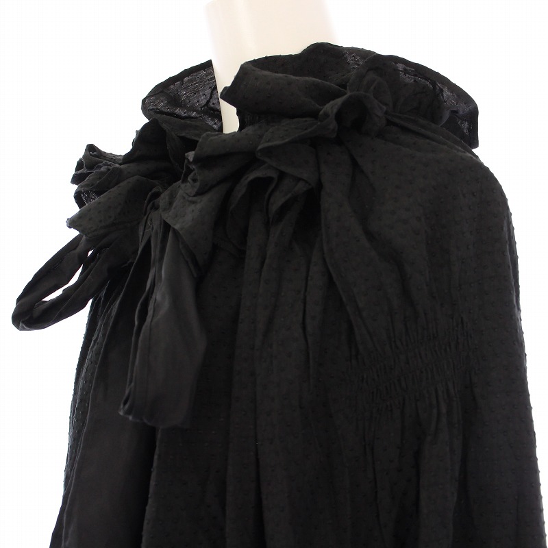 セルフォード　黒 リボン付き長袖ブラウス セルフォード 黒 リボン付き長袖ブラウス セルフォード黒 リボン