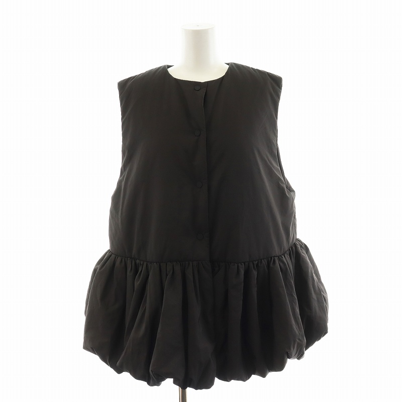 未使用品 セルフォード CELFORD 24AW ペプラムパフベスト 中綿ベスト F