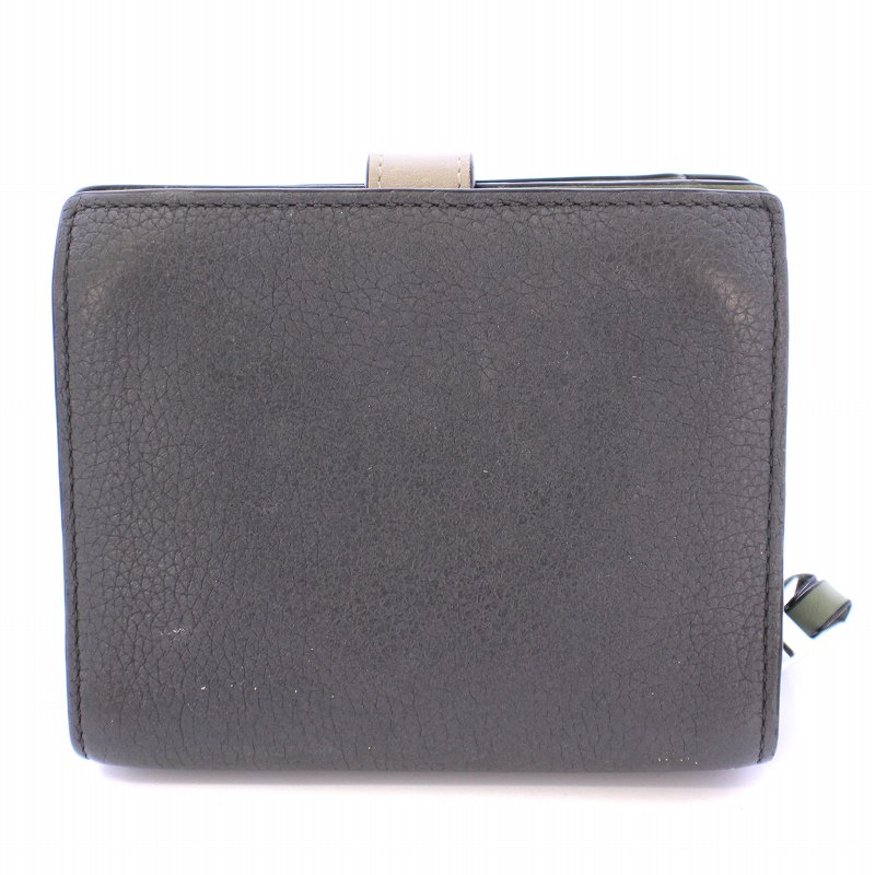ロエベ LOEWE コンパクト ジップウォレット 二つ折り財布 レザー 