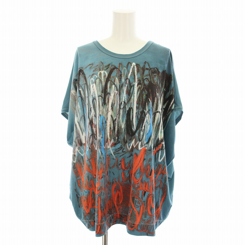 TRUNK HIROKO KOSHINO イレギュラーヘムグラフィックTシャツ