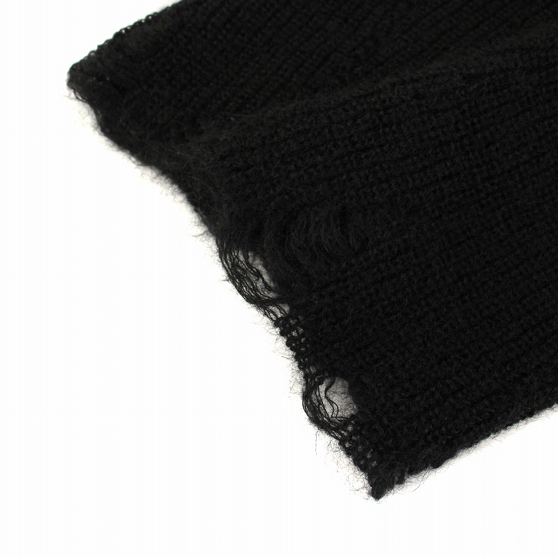ジュンヤワタナベ コムデギャルソン COMME des GARCONS AD2022 ニット タートルネック 長袖 ダメージ加工 M 黒 JJ-N035 レディース ジュンヤワタナベ JUNYA WATANABE コムデギャルソン COMME des