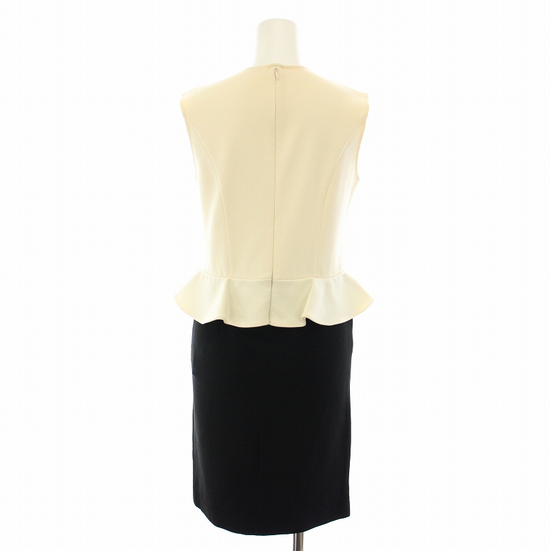 新品同様！yoko chanフリル付きノースリーブワンピース 36 ヨーコチャン YOKO CHAN ワンピース ひざ丈 ノースリーブ フリル