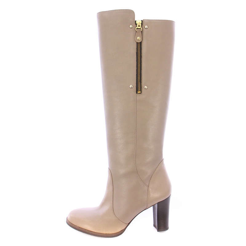 DIANA ダイアナ ロングブーツ ヒール レザー ラウンドトゥ ブーツヒール