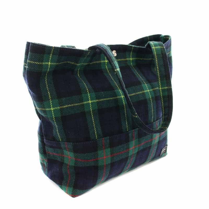 ポーター PORTER 吉田カバン トートバッグ タータンチェック柄 緑