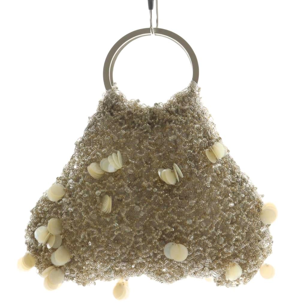 アンテプリマ ANTEPRIMA ハンドバッグ ビーズ装飾 シルバー色 /AN2