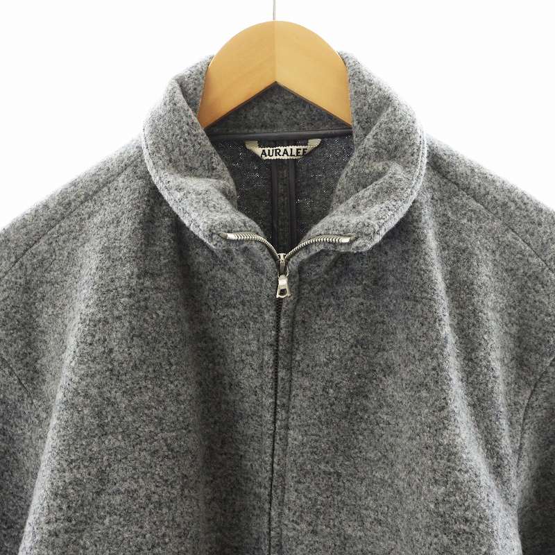 オーラリー AURALEE WOOL LING YARN MILLED JERSEY ZIP BLOUSON