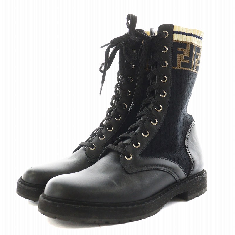 フェンディ FENDI ロココブーツ ショートブーツ レースアップ
