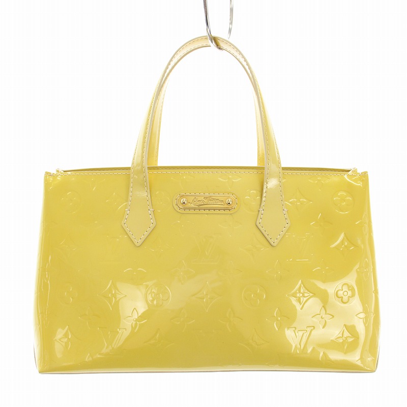 Louis Vuitton イエロー　ウェルニ　ハンドバッグ LOUIS VUITTON ルイヴィトン トートバッグ モノグラムヴェルニ