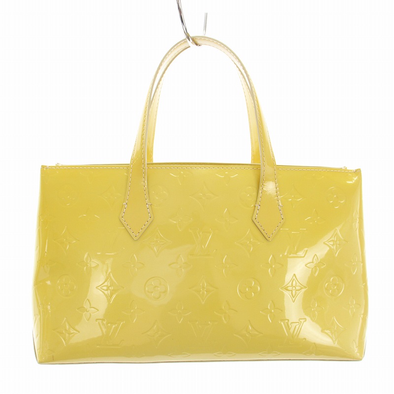 LOUIS VUITTON ヴェルニ ハンドバッグ エナメル イエロー ルイヴィトン LOUIS VUITTON ヴェルニ ウィルシャーPM