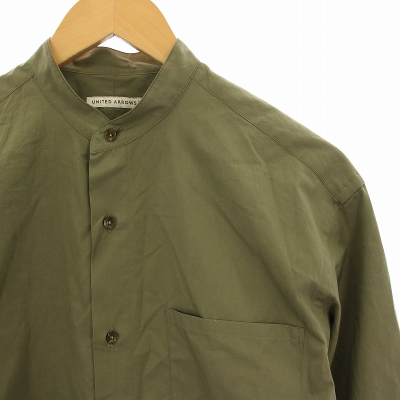美品★ユナイテッドアローズ　トーマスメイソンソリッドバンドカラーシャツ　1.6万 UNITED ARROWS（ユナイテッドアローズ）の「トーマスメイソン