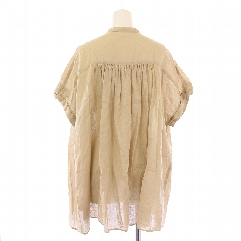 Spick and Spanコットンリネンハーフスリーブシャツ スピック コットン