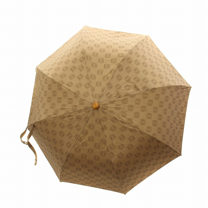 ロエベ LOEWE 折りたたみ傘 日傘 晴雨兼用 アナグラム ナイロン ケース