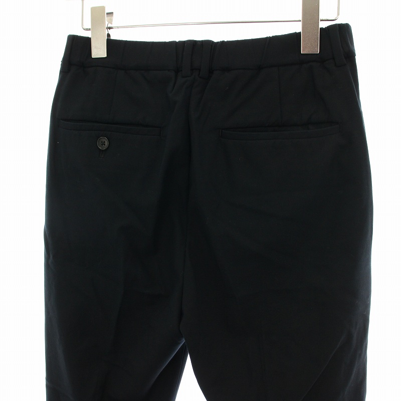 ロエフ LOEFF KRSスリムパンツ スラックス イージー 1 黒 ブラック