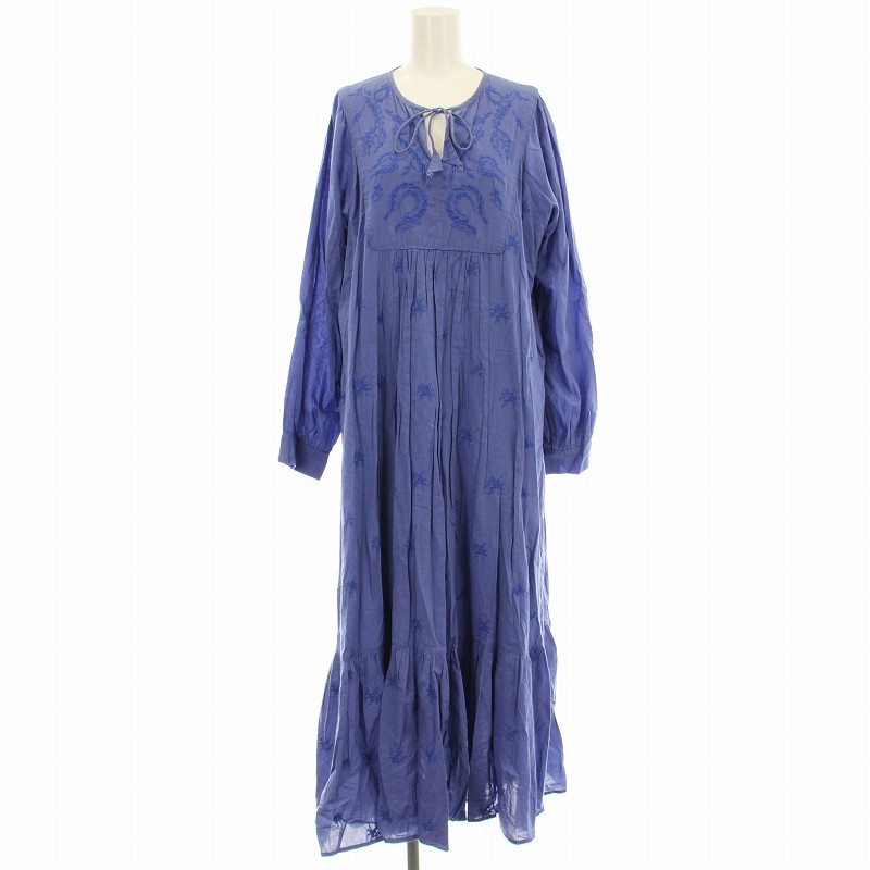 ミリオンカラッツ 刺繍ワンピース レディース オケージョン ワンピース 青 シンゾーン Shinzone EMBROIDERY DRESS 22MMSOP09 ワンピース