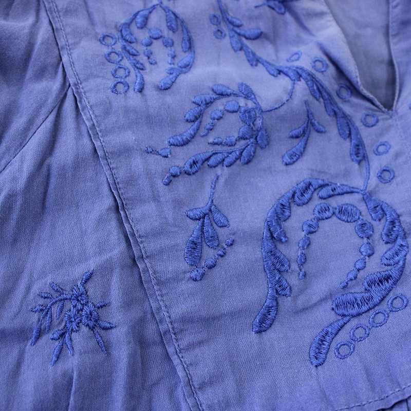 The Shinzone / 22SS/EMBROIDERY DRESS/長袖ワンピース/FO/コットン/BLU/22MMSOP09 シンゾーン Shinzone EMBROIDERY DRESS 22MMSOP09 ワンピース ロング