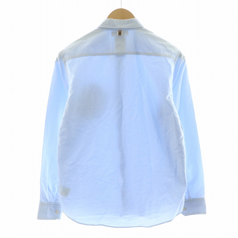 ビズビム VISVIM ボタンダウンシャツ 長袖 刺繍 S ライトブルー