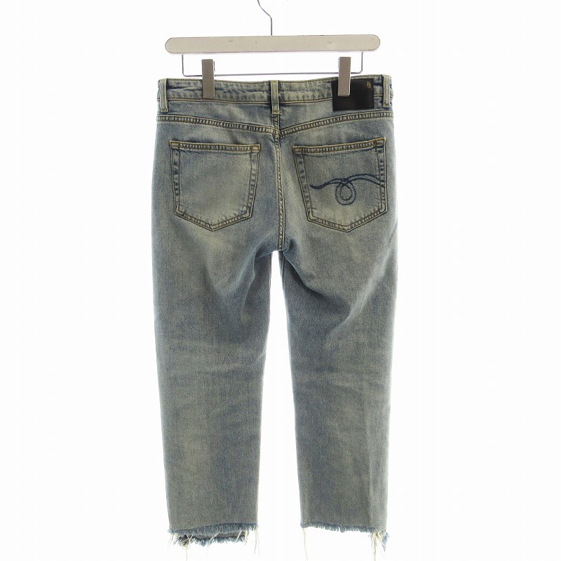 R13 アールサーティーン スリム デニム SKATE ストレッチ ★ W26 (76cm) ★レディース ジーンズ ビンテージ加工 イタリア製 ブルー