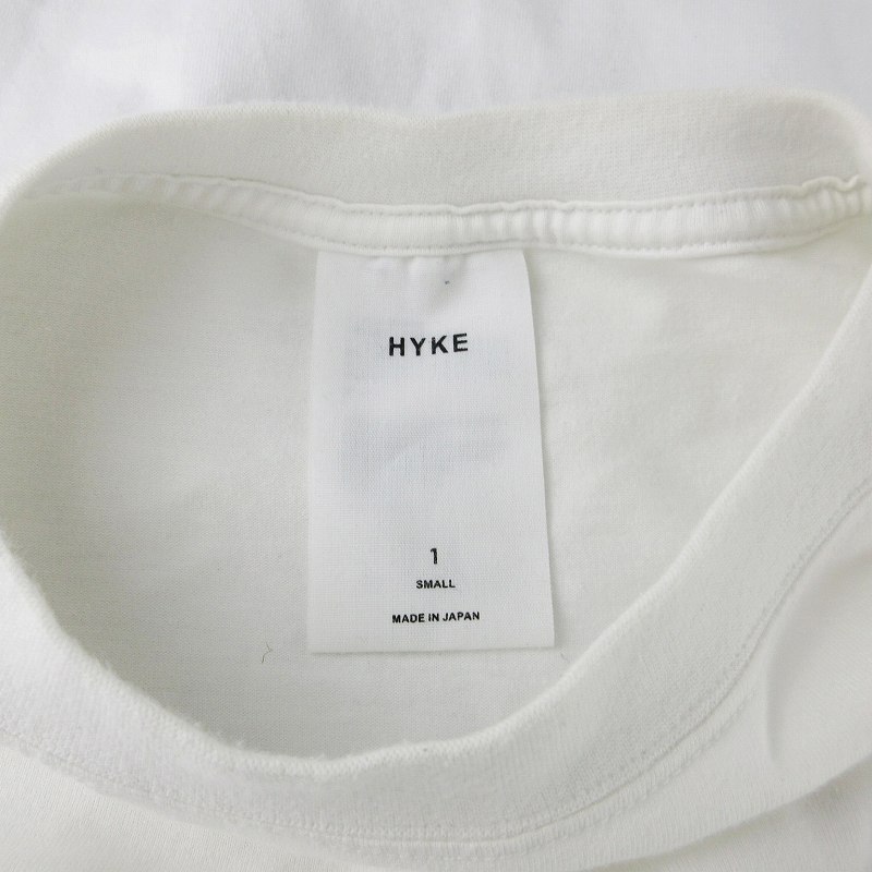 ハイク HYKE Tシャツ カットソー 長袖 1 白 ホワイト NC3-011 /EE