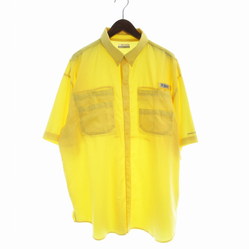 コロンビア Columbia PFG フィッシングシャツ ナイロン XL 黄 イエロー
