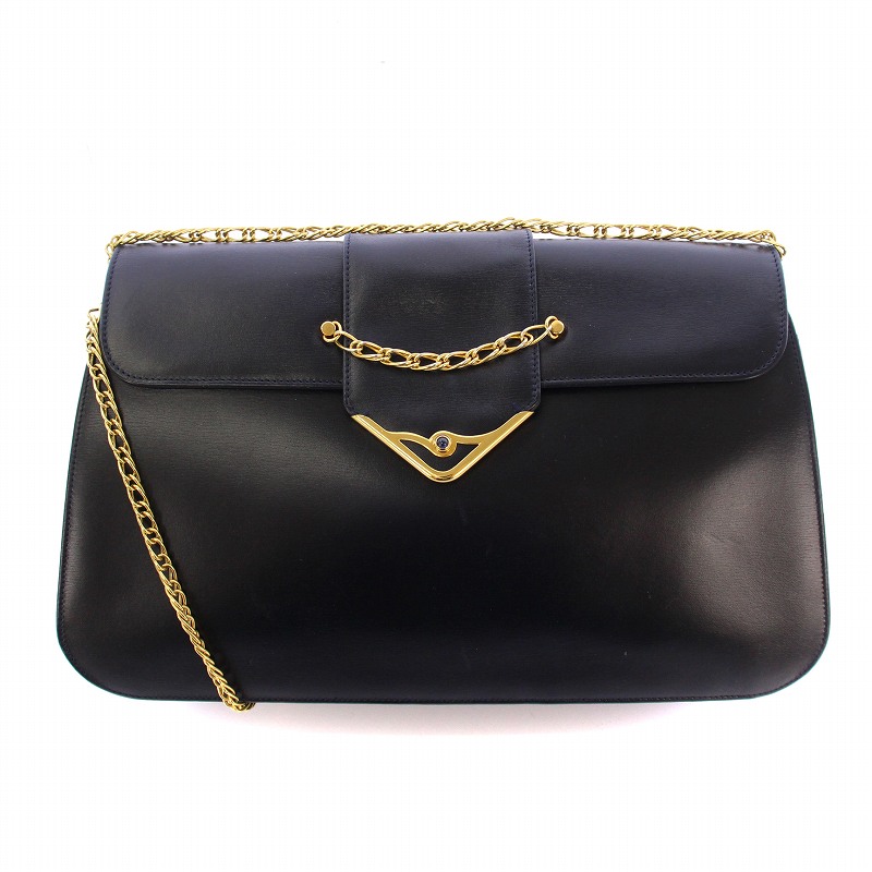 カルティエ Cartier サファイアライン ショルダーバッグ レザー