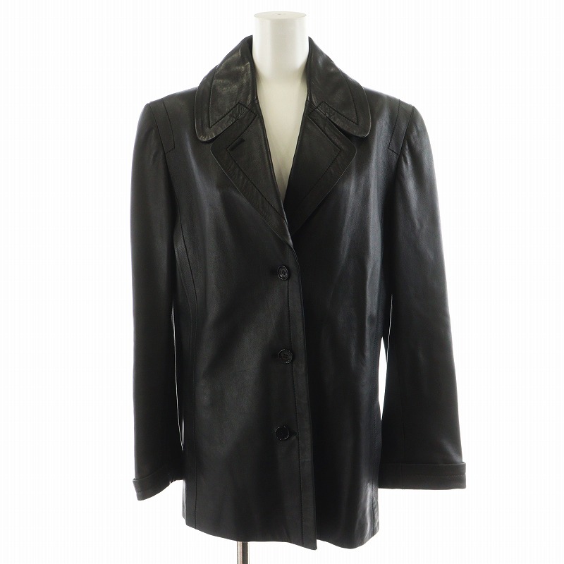 ロエベ LOEWE レザージャケット 革ジャン 40 黒 ブラック /AN24