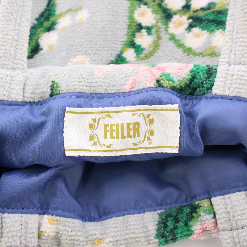 フェイラー　すずらん　ポンポン付ハンドバッグ　巾着 フェイラー FEILER PUR MUGUET ピュールミュゲ 手付き巾着