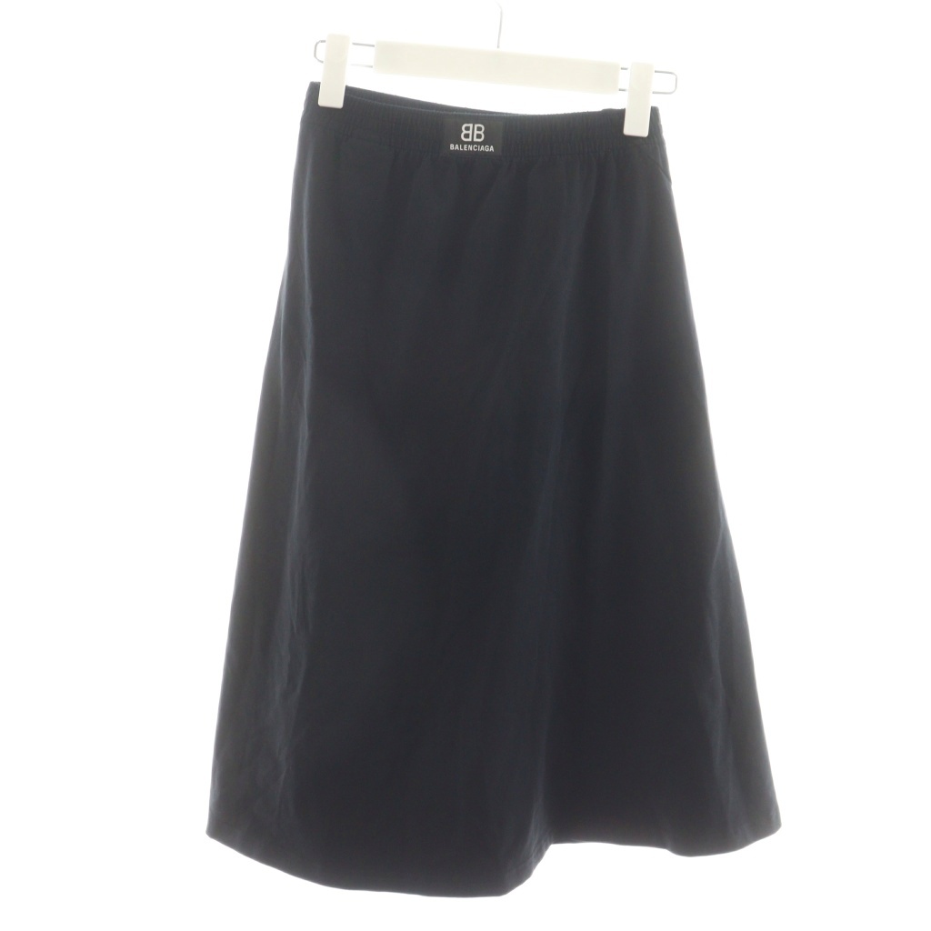 バレンシアガ BALENCIAGA フレアスカート ひざ丈 ロゴ コットン バレンシアガ BALENCIAGA フレアスカート ひざ丈 ロゴ コットン
