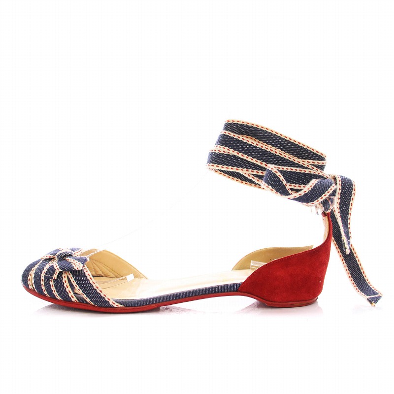 Christian Louboutin 赤リボン付きサンダル38 Sporty Kate - 100 mm Pumps - Vog patent leather - Loubi