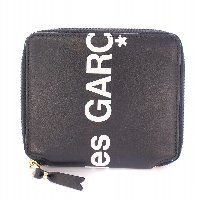 COMME DES GARCONS ロゴプリント ラウンドファスナー二つ折り財布 COMME des GARCONS コムデギャルソン 二つ折り財布 EMBOSSED