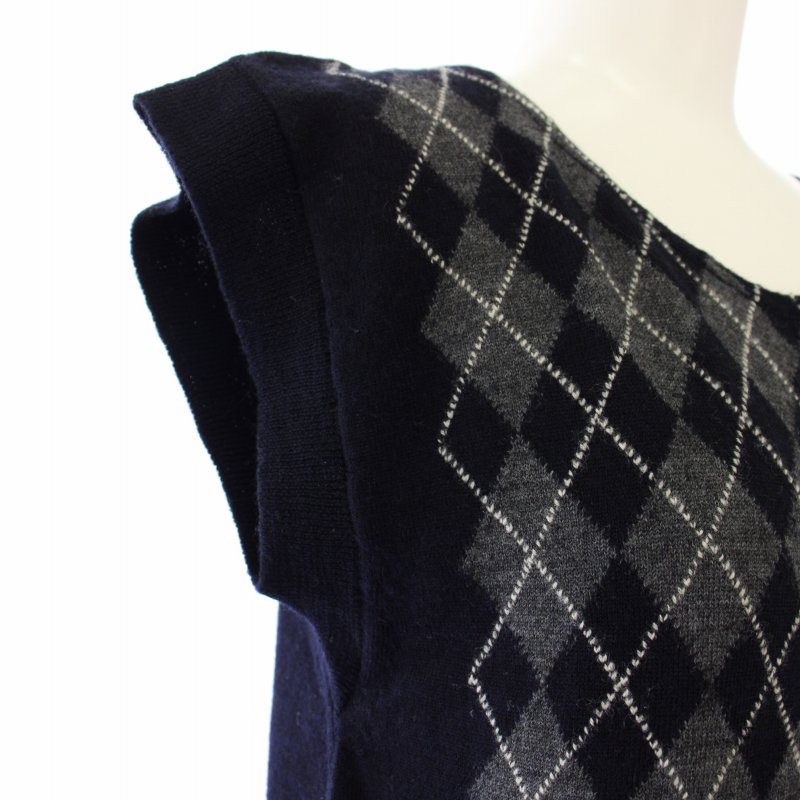 マーガレットハウエル MARGARET HOWELL ベスト ニット アーガイル柄 8