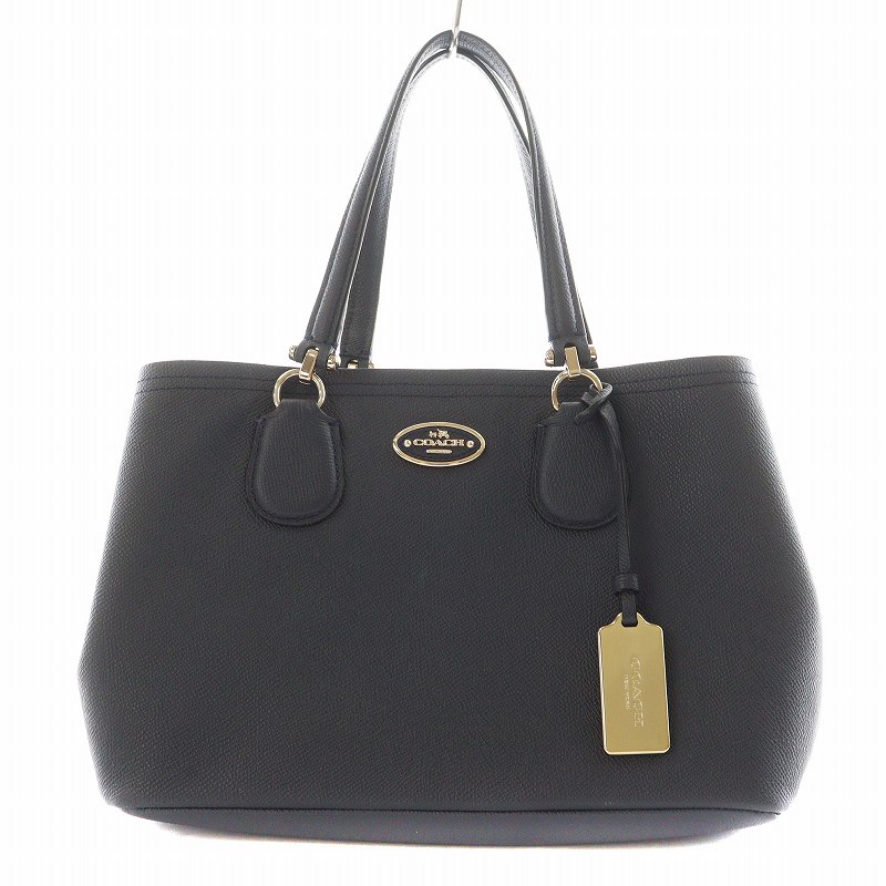コーチ COACH ハンドバッグ ロゴ レザー 紺 ネイビー F34563 /AN6 