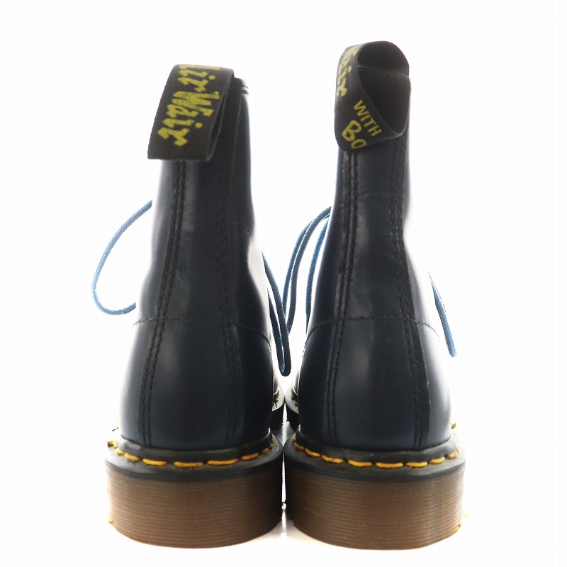 ドクターマーチン 8ホール ショートブーツ レザー 英国製 7 紺 DH4139 ドクターマーチン DR.MARTENS 8ホール ショートブーツ レザー 英国製 7