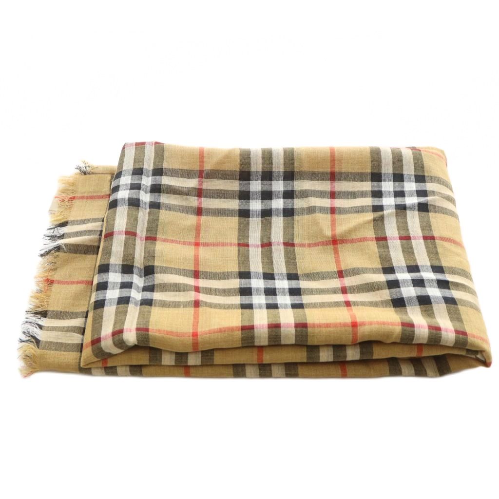 バーバリー BURBERRY ノバチェック ストール フリンジ ウール