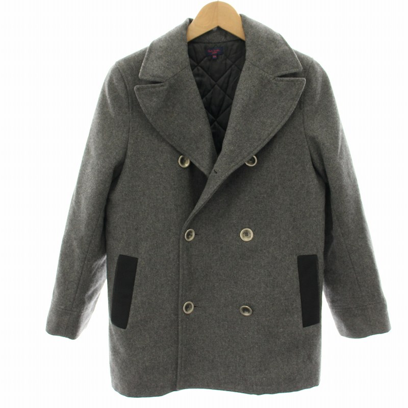 未使用級美品✨　ポールスミス　ダブル　ピーコート　L グレー　ウール ポールスミス PAUL SMITH JUNIOR 子供服 Pコート ピーコート ダブル