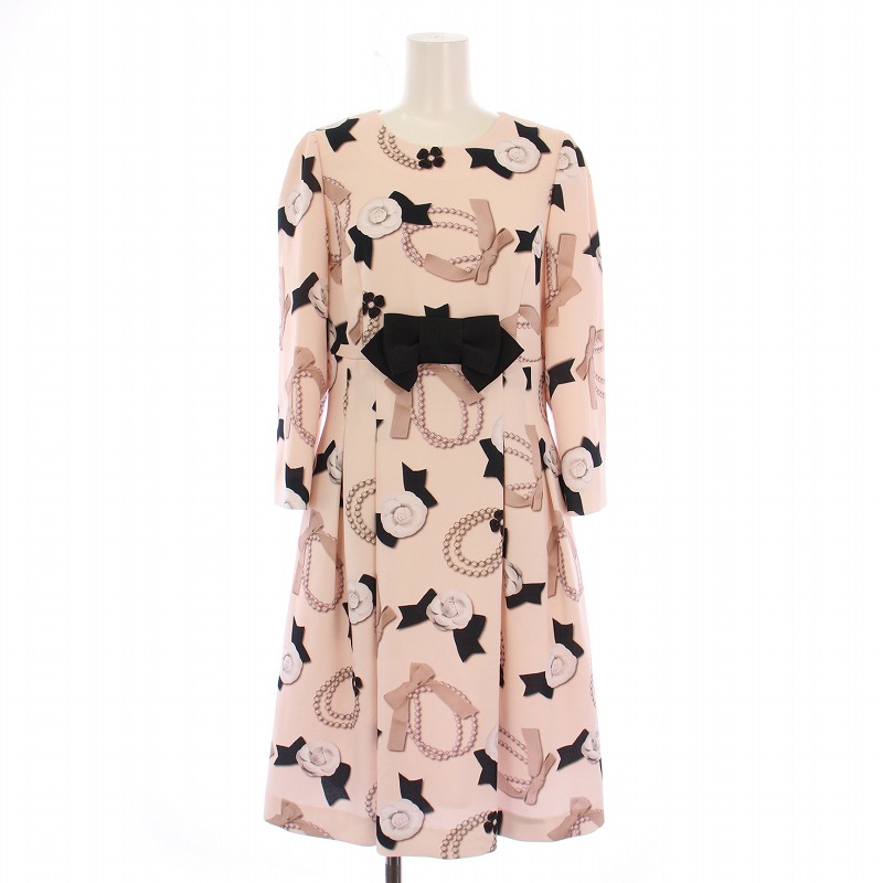 エムズグレイシー38カメリアとリボンのワンピース☆ エムズ