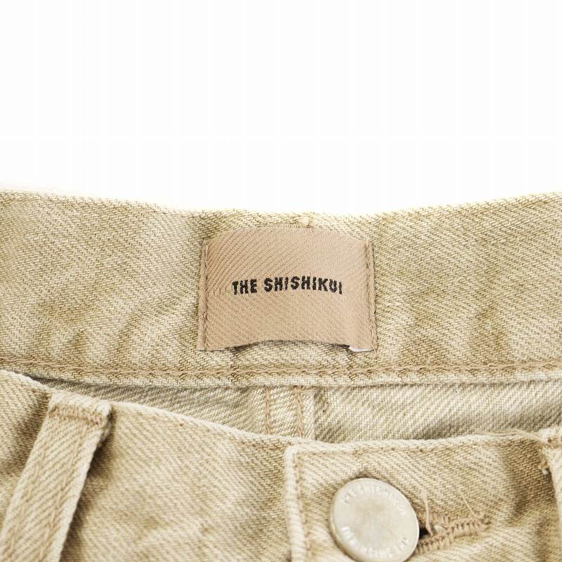 【店舗限定】THE SHISHIKUI MANY BOTAN/BEIGE ザ シシクイ THE SHISHIKUI デニムパンツ ジーンズ ジーパン ジッパー