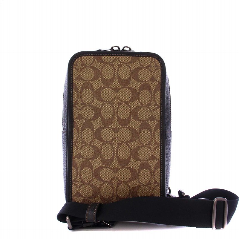 美品 コーチ COACH ボディバッグ ショルダーバッグ スリングバック コーチ COACH サリバンパック ブロックド ジグネチャー スリング