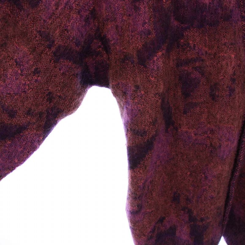 【中古】ロトル ROTOL KS CARDIGAN KSカーディガン ニット 長袖 Vネック モヘヤ混 ウール混 紫 パープル ピンク ロトル ROTOL KS CARDIGAN KSカーディガン ニット 長袖 Vネック モヘヤ