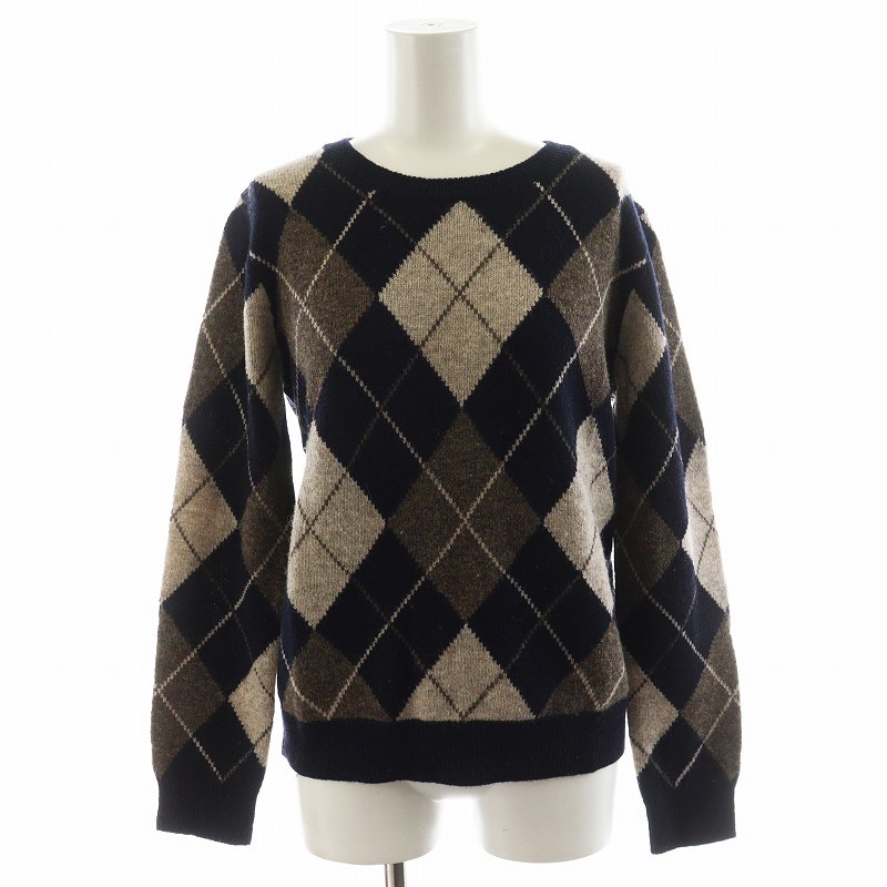 アーペーセー A.P.C. ニット セーター 長袖 アーガイル柄 ウール M 