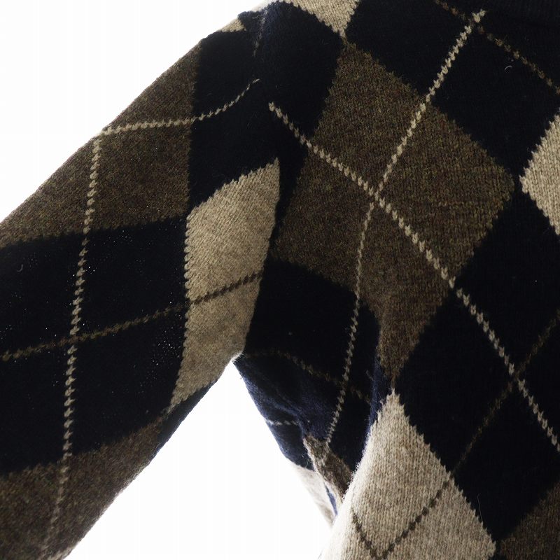 アーペーセー A.P.C. ニット セーター 長袖 アーガイル柄 ウール M 