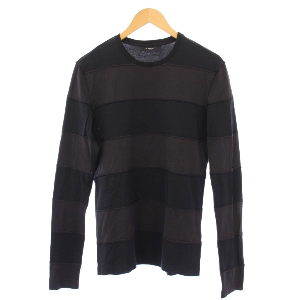 ジバンシィ GIVENCHY カットソー 長袖 サイズブラック 黒 ヴィンテージ ジバンシィ GIVENCHY Tシャツ ロンT 長袖 クルーネック 薄手