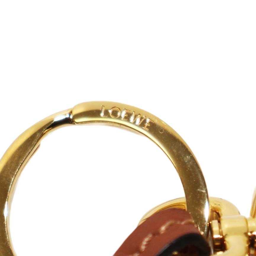 ☆超美品☆LOEWE ストラップリング チャーム ゴールドカラー 2個セット 美品 LOEWE ロエベ キーリング 2個セット ストラップリング