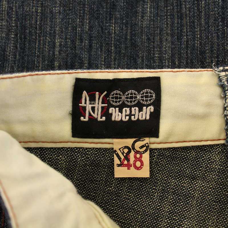 【中古】ジャンポールゴルチエ 90’s デニムパンツ ジーンズ フレア ジップフライ レースアップ 48 インディゴ ジャンポールゴルチエ Jean Paul GAULTIER 90's デニムパンツ ジーンズ