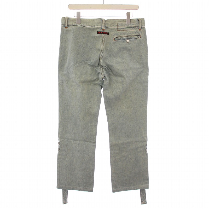 【中古】ジャンポールゴルチエ Jean Paul GAULTIER 90’s デニムパンツ ジーンズ ジップフライ USED加工 50 水色 ジャンポールゴルチエ Jean Paul GAULTIER 90's デニムパンツ ジーンズ