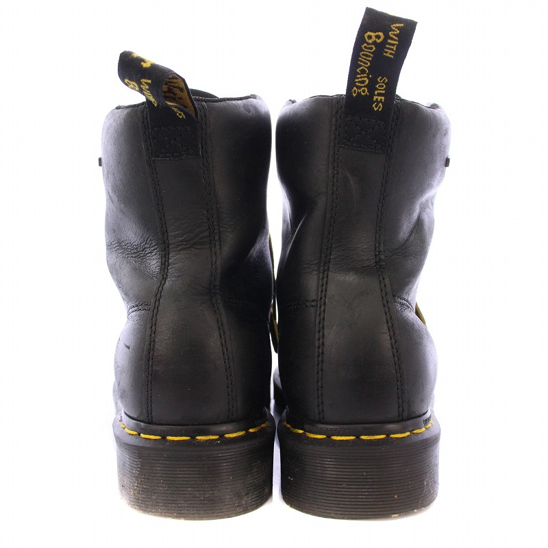 Dr. Martens 黒 レザー 厚底 ショートブーツ ドクターマーチン Dr.Martens レディース ブーツ JADON PISA 8ホール