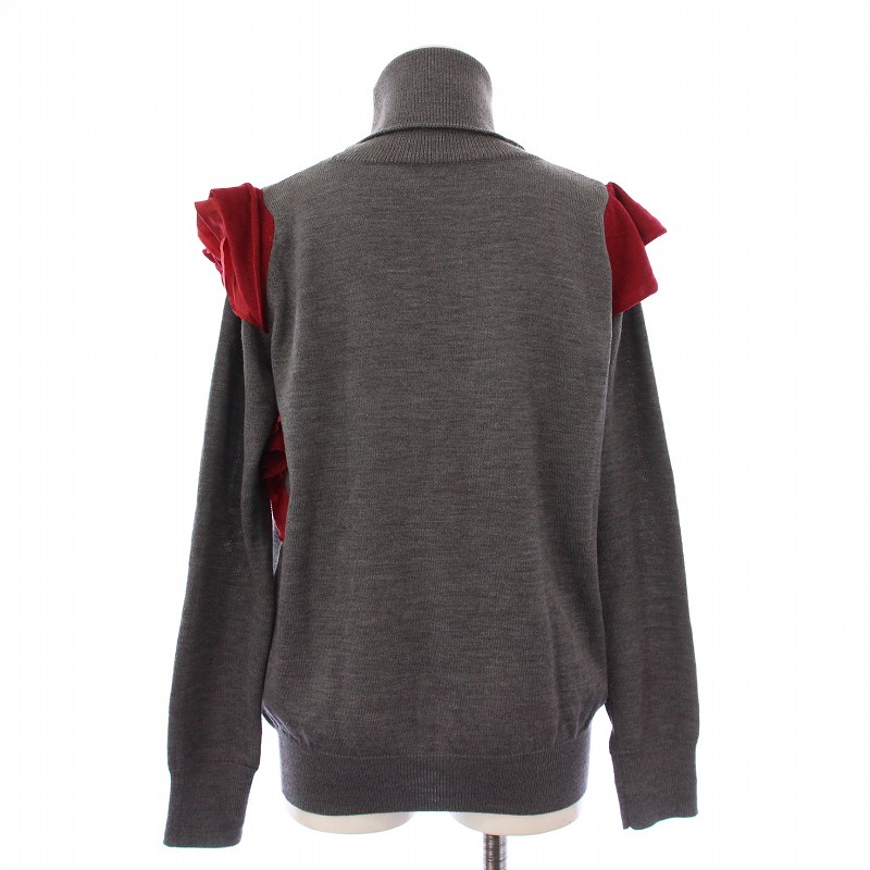 サカイラック sacai luck ニット セーター 長袖 タートルネック フリル 