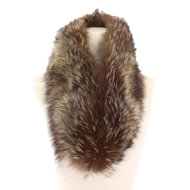 SAGA FOX 銀サガ ファーベスト 毛皮 フォックスファー アイボリー系