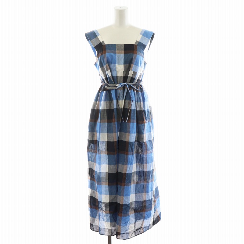 ブルーレーベルクレストブリッジ　グリーンチェックワンピース　超美品　38 BLUE LABEL CRESTBRIDGE #snc ブルーレーベル クレストブリッジ